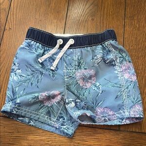 GAP Floral Blue and Pink Swim Trunks